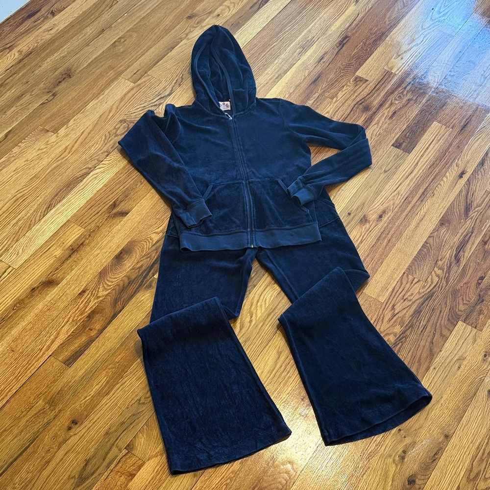 Juicy Couture Navy Blue Velour Track Suit